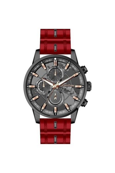 Quantum Ttg1037.068 - Red Multifunction 45 mm Men's Wristwatch