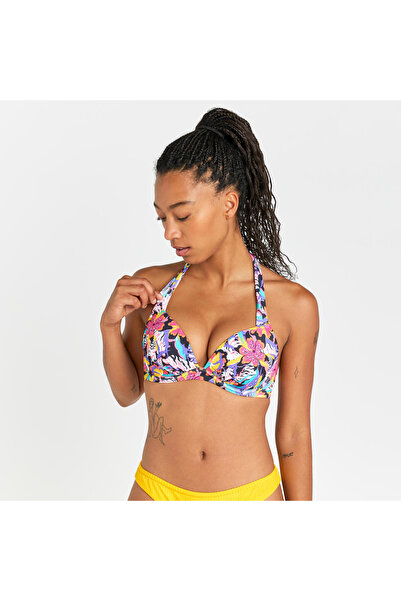 Decathlon Olaian Kadın Push Up Bikini Üstü - Pembe - Desenli - ELENA