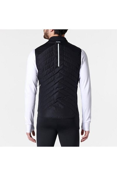 Decathlon Мъжки елек за бягане Kiprun - черен - Kiprun Run 500 Warm
