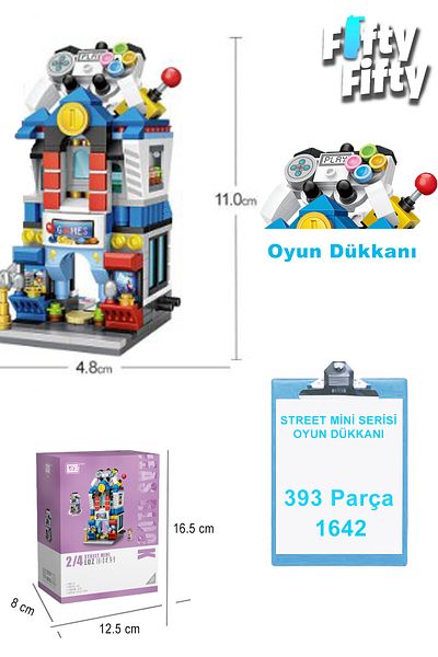 Vagonlife Loz Street Mini Series Play Shop -Lz1642 (393 Pieces) Toy Building Set