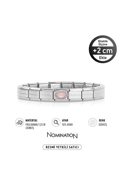 NOMİNATİON Italy Composable 925 Ayar Gümüş doğaltaş açık pembe doğumtaşı ve Ç...