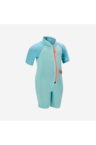Decathlon Subea Kids Neoprene Shorty - 2 mm - Turquoise