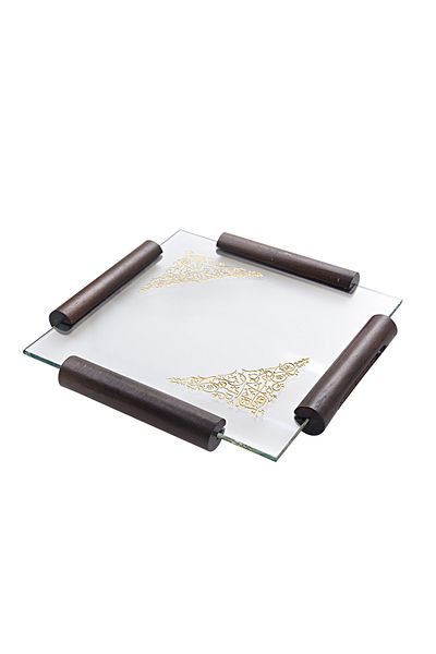 camhare Saray Gold Square Tray No 1