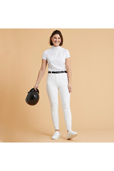 Decathlon Kadın Binici Pantolonu - Beyaz - 100