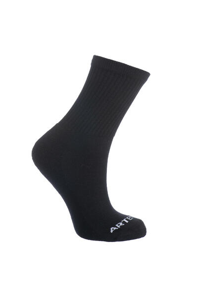 Decathlon Artengo Tenis Çorabı - Yüksek Konç - Unisex - 3 Çift - Siyah - RS 100