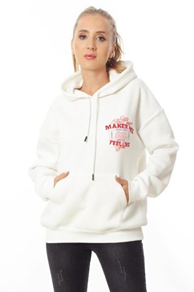 Ded COLLECTION Hanorac confortabil supradimensionat cu buzunar cangur cu glug...