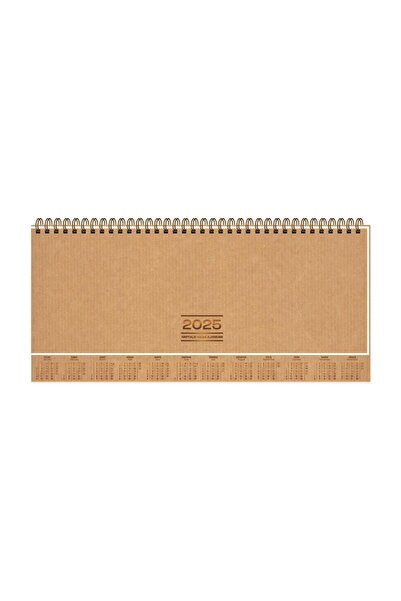 KESKİN COLOR Keskin 2025-AJ-82 12*33,5 Haftalık Kraft Kap.Spr.Masa Ajandası
