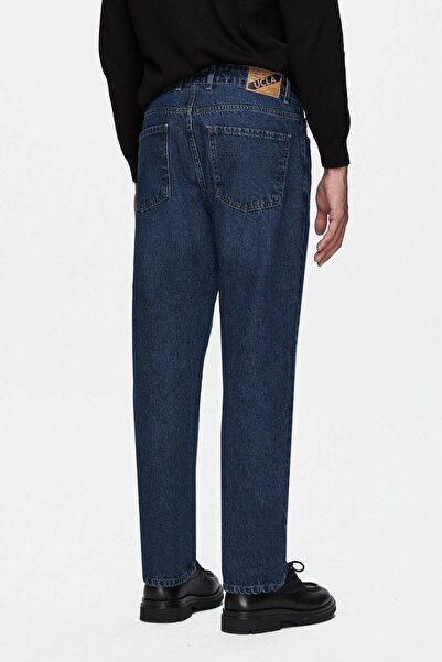 UCLA BENITO Mavi Denim Nakışlı Baggy Fit Erkek Pantolon