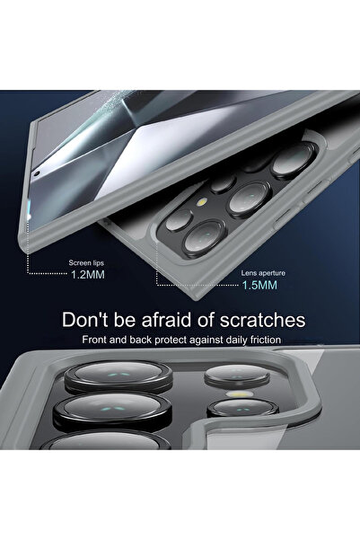 Fibaks Samsung Galaxy S24 Ultra Kılıf Kamera Çıkıntılı Magsafe Destekli Renkli Hassas Butonlu Kapak