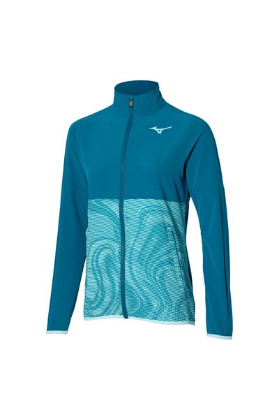 MIZUNO Charge Printed Jacket Ανδρικό Αδιάβροχο Μπλε