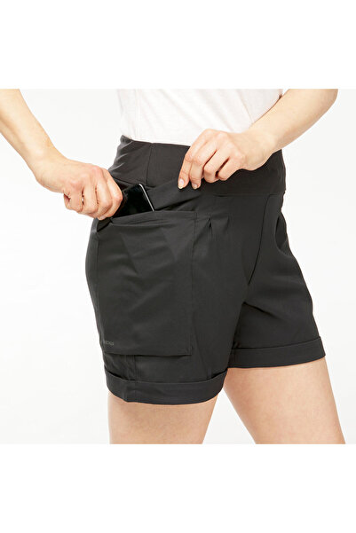 Decathlon Kadın Outdoor Şort - Siyah - Nh500 Regular