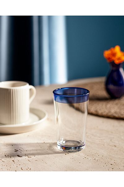 Madame Coco Blue Sky Brim Chapelle Set of 4 Coffee Glasses - 100 ml