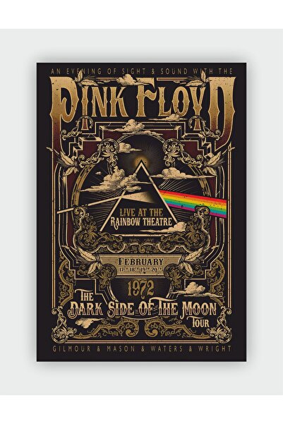 fırsatlar diyarı Pink Floyd - The Dark Side of the Moon Tour Rock Müzik Duvar Posteri - Kalın Kağıt - Çerçevesiz
