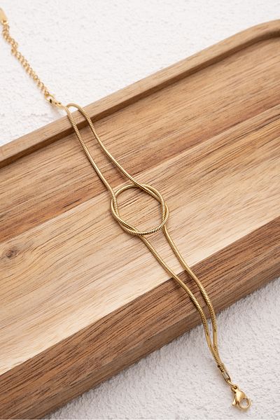 ByFlorya Jewelry Steel Knot Bracelet Infinity Lover-Friend Bracelet Non-Tarnish 17+6cm 2cm Suitable for Daily Use