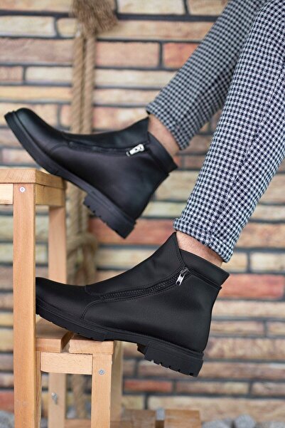 Riccon Fekete dupla cipzáras férfi csizma0012661