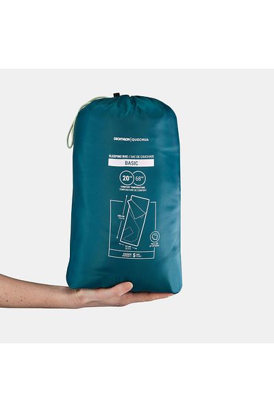 Decathlon كيس نوم للتخييم في الهواء الطلق من Quechua - فيروزي - Arpenaz - 20 ° سي كومفورت