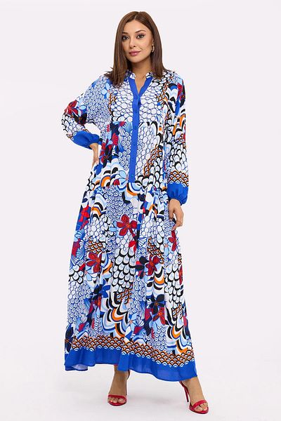 Hiccup Cămașă stratificată cu imprimeu abstract Rochie modestă