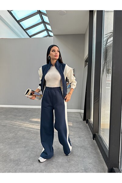 ESRAHELVACI Double Color Biyeli Sweatshirt Takım