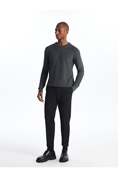 LC Waikiki Herren-Strickpullover mit Rundhalsausschnitt und langen Ärmeln – W40733Z8