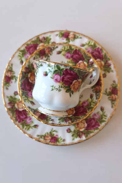 Royal Albert Old Country Roses Bone China Çay Fincanı 3 Parça 160 ml