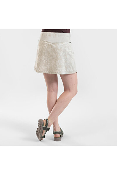 Decathlon Quechua Kadın Outdoor Şort Etek - Baskılı/Bej - NH500