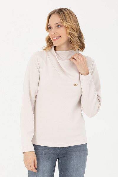 U.S. Polo Assn. Women's Stone Stand Collar Sweatshirt 50272085 -Vr049