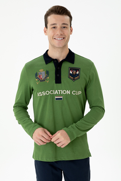 U.S. Polo Assn. Ανδρικό πράσινο φούτερ 50270848-VR054