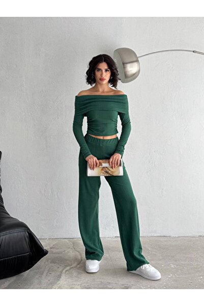 AYKA WEAR Madonna Collar Side Gathered Double Set