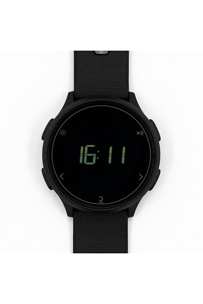Decathlon Waterproof Running Clock with Stopwatch - Black - W500m