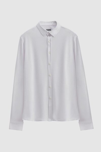 Twn Slim Fit White Dobby πουκάμισο