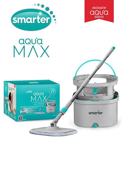 SMARTER Aqua Max Automatic Water Separation Feature - Double Bucket Cleaning Kit Mop Mop