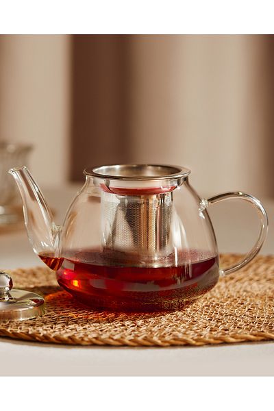 Madame Coco Helmond 950ml Borosilicate Glass Teapot with Steel Strainer