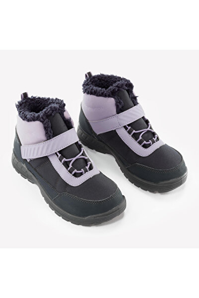 Decathlon Quechua Çocuk Su Geçirmez Outdoor Kar Botu - Gri / Mor - 24 / 34 - SH100