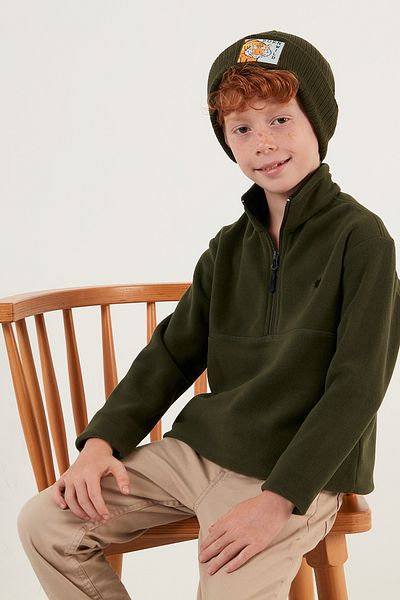 Lela Μαλακή υφή με φερμουάρ γιακάς Raised Winter Fleece Unisex Παιδικό Fleece 5905002