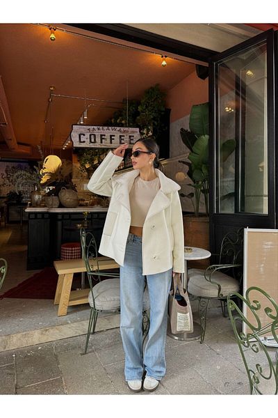 ZF BUTİK Schwarze Oversize-Jacke für Damen