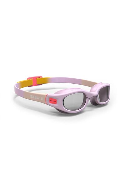 Decathlon Purple/Pink/Coral Color Swimming Goggles - Size S - Transparent Glasses - 100 Soft