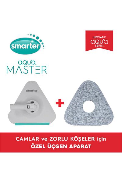 SMARTER Aqua Master Triangular Apparatus Mop Cleaning Mop for Glasses and Hard Corners