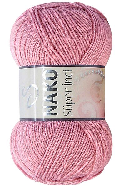 NAKO 1 Piece Super Pearl Hand Knitting Yarn 100 Gr Dried Rose 275