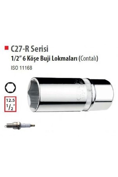 CETA FORM C27-r16 16 Mm Spark Plug Socket - 1/2'' (with Seal)