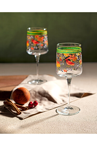 Madame Coco Ethnicque Musette 4 Lü Şarap Kadehi Seti - 320 ml