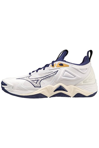 MIZUNO Wave Momentum 3 Unisex Volleyball Shoes White/Dark Blue
