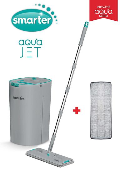 SMARTER Aqua Jet - Refillable Clean and Dirty Water Separation Feature Tablet Mop Cleaning Set Mop