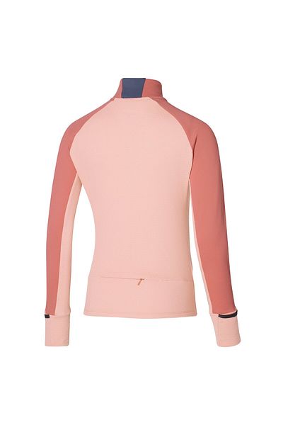 MIZUNO Hanorac pentru femei Warmalite cu jumătate de fermoar, roz