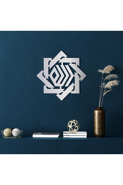 DECOVIENO God Flash Design Wall Table, Home Office Wall Frame (75cm X 75 cm)