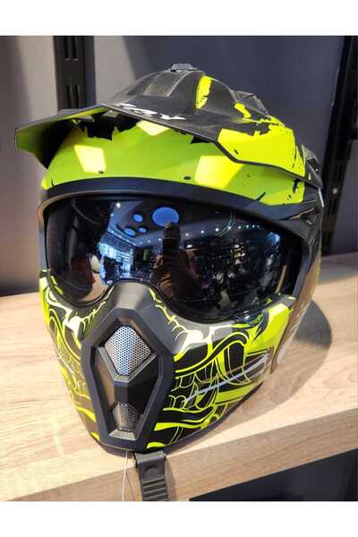 Sway X1-X SİYAH SARI BEYAZ ÇENESİZ KASK