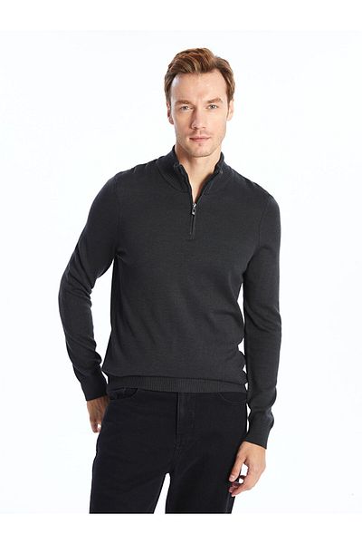 LC Waikiki Lcw Stand Collar Long Sleeve Men's Knitwear Sweater