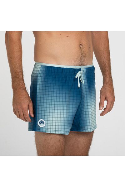 Decathlon Nabaiji Men's 16" Pool Shorts - Blue - Camouflage Pattern
