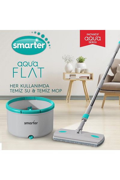 SMARTER Aqua Flat Automatic Cleaning Kit - Water Separation Feature, Tablet Mop Mop