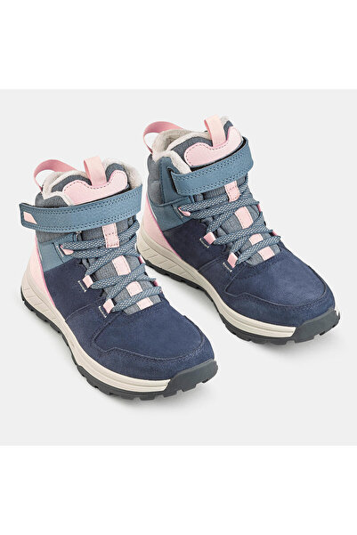 Decathlon Quechua Kids Waterproof Outdoor Snow Boots - Navy Blue / Pink - 24 / 34 - Sh500