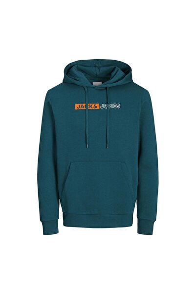 Jack & Jones 12233599 Jjecorp Logo Sweat Hood Play Noos Petrol